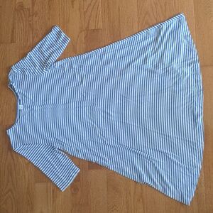 Old Navy Purple Striped Jersey Swing Dress minimalist modest